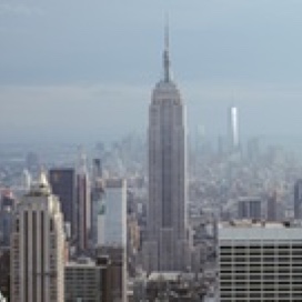 Urban cityscape with focus on skyscraper features